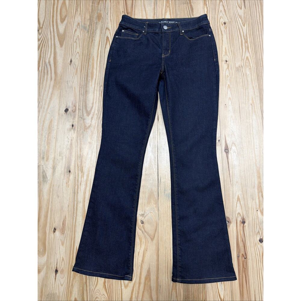 Chico's The Platinum Size 00 Barely Boot Dark Stretch Denim Jeans 29x30 EUC